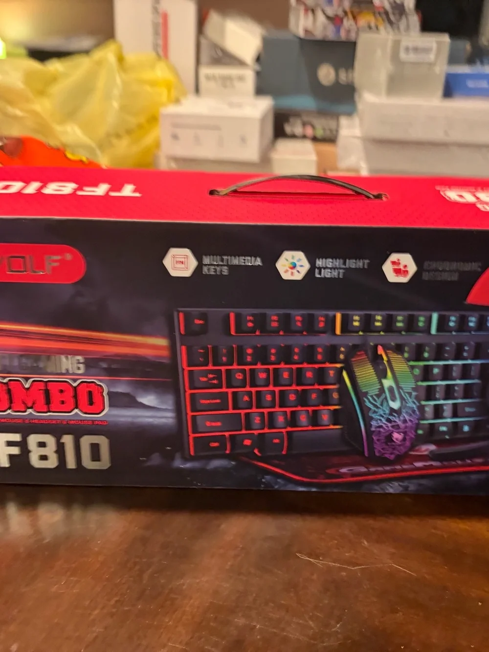 TF-810 Gaming Keyboard, Headset & Mouse Pad Combo - Black with RGB Accents